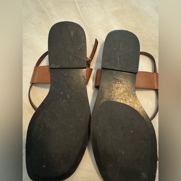 Zara Brown Strappy Sandals - Picture 5 of 5